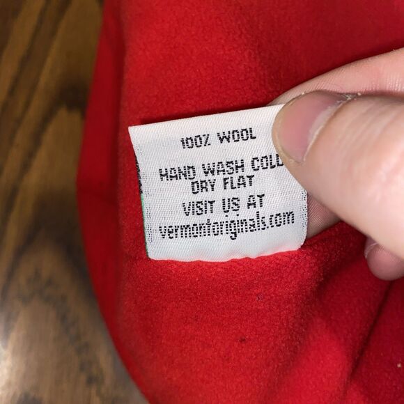 Vintage Wyoming 100% Wool Beanie OS Blue/Red - Picture 4 of 5